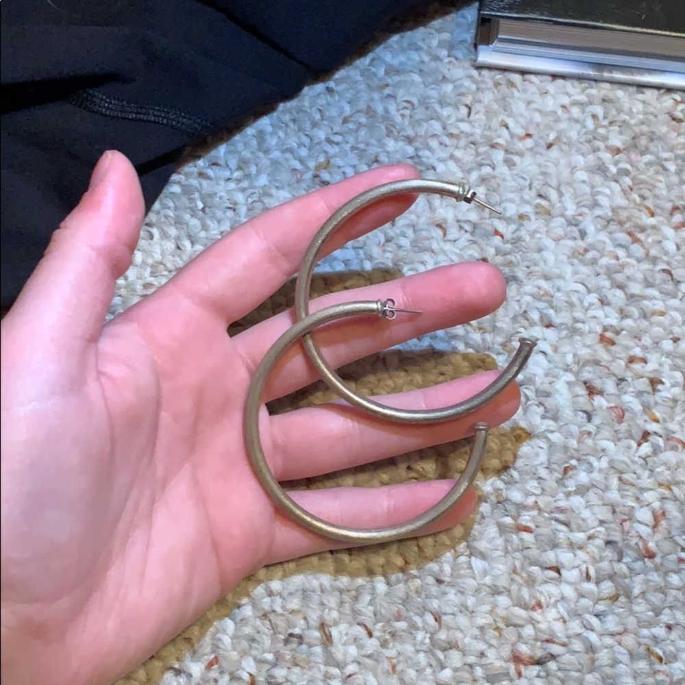 Brushed Silver Sheila Fajl hoops